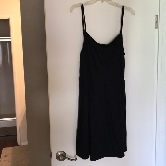 plain black spaghetti strap dress